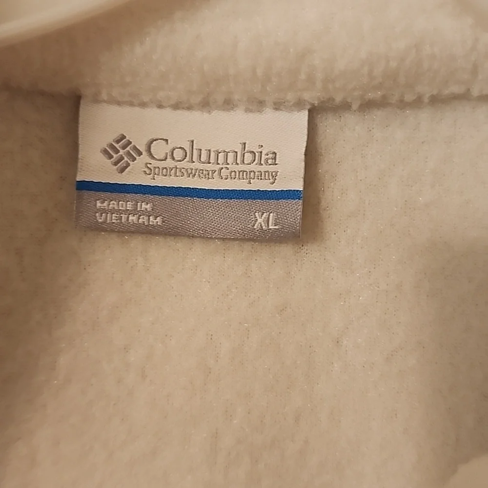 Columbia Soft White Zip-Up Jacket - Picture 2 of 3